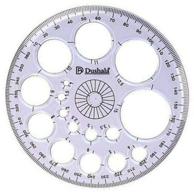 Book birds procircle 360 degree round protector circle stencil for college. Office & craft Ruler(Set of 1, Transparent)