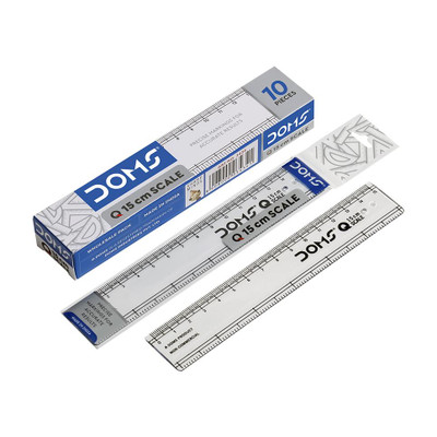 DOMS 15 CM RULER PLASTIC , 20 PCS Ruler(White)