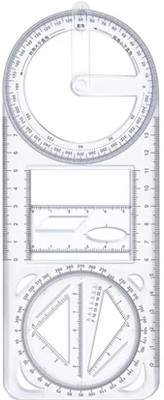 LILABA Creative Maths Learning Aids Drawing 1 Ruler(Set of 1, Transparent)