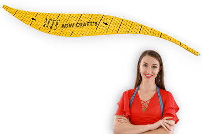 ADW CRAFT'S Tailoring Curve Ruler – 25 CM Flexible Armhole Curve Scale Ruler(Set of 1, Yellow)