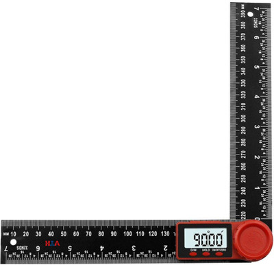 VTH ® Digital Angle Finder Ruler - 7 Inch/200mm Protractor Angle Measure Tool 360° Ruler(Set of 1, Black)