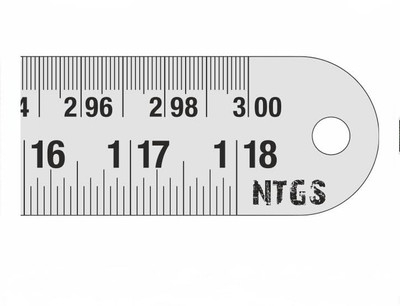 NTGS Double-Sided Measuring Scale Ruler(118 inch, 300 cm) Ruler(Set of 1, White)