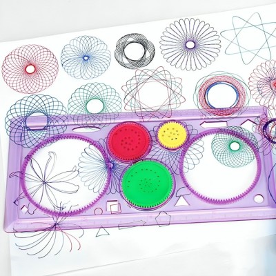 ZCV geometric shape ruler/scale set mathematics kit early education activities Ruler(Set of 1, Multicolor)