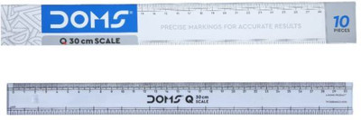 DOMS Q 30 CM 10 PCS Ruler(Set of 10, White)