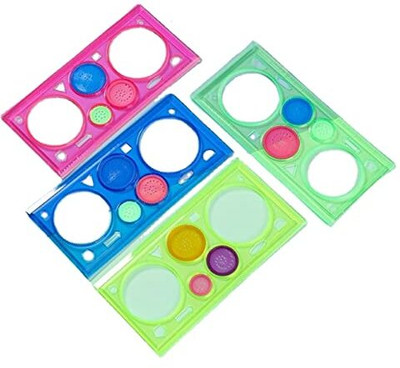 WHITE POPCORN Creative Gift Design Geometric Ruler Drafting Tools Art and Craft Sets Pack of 5 Ruler(Multicolor)