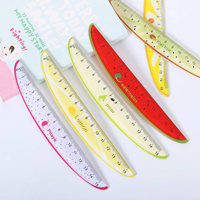 Diyansh 15 Cm Cute Plastic Rulers, Student Children’s Fruit Measuring Scale (Pack of 4) Ruler(Set of 4, Multicolor)
