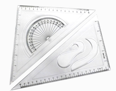 Simrah SET SQUARE Ruler(Set of 1, White)