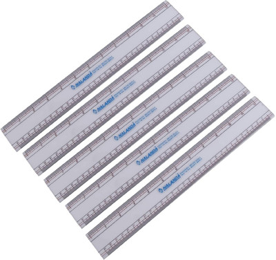 FRKB Nalanda 12 Inch/30cm Acrylic Flexible Rulers For Engineering & Technical Drawing Ruler(Set of 5, White)