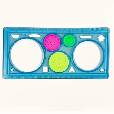 KRAFTMASTERS 1 PCS Spirograph Geometric Ruler Drafting Tools Stationery For Students Drawing Ruler(Set of 1, Color will be send as per stock availibility)