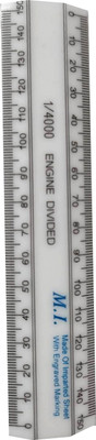 RINM Patwari Plastic Scale 6 inch With 1/4000 with imported Sheet Ruler(Set of 1, White)