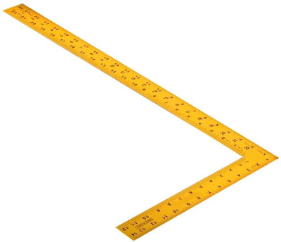 B K Jagan and Co 24 inch Mason & Tailor Square Angle Ruler 90° Degree ( Scale) L type ruler Ruler(Set of 1, Yellow)