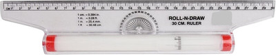 APAX Roll N Draw Rolling Ruler For Architect Engineer College Drawing Student Office Ruler(Set of 1, Transparent)