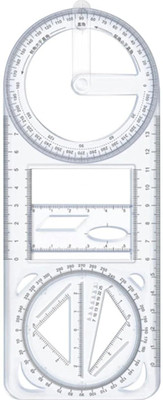 MANGUKIYA ENTERPRISE multifunctional geometric ruler Ruler(Set of 1, Transparent)