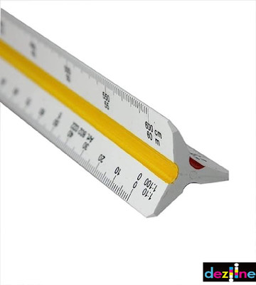 DEZIINE Triangular Scale Ruler Ruler(Set of 1, Multicolor)