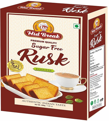 MidBreak Sugar Free Rusk, Sugar-Free Toast, Premium Handmade Rusk|Perfect Teatime Partner Saunf flavored Milk Rusk(200 g)