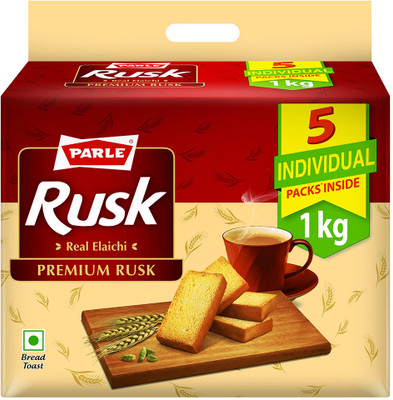 PARLE Premium Real Elaichi Rusk(5 x 0.2 kg)