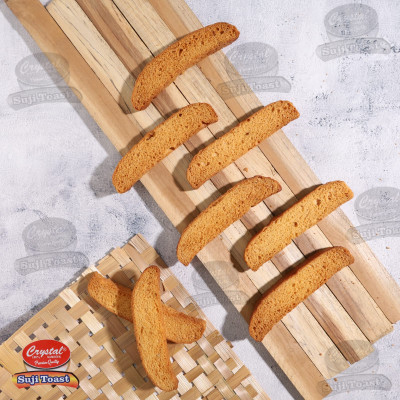 Crystal Namkeen Suji Long Toast, Crunchy Sooji Rusk Made with Semolina, No Flavour flavored Sooji Rusk(350 g)