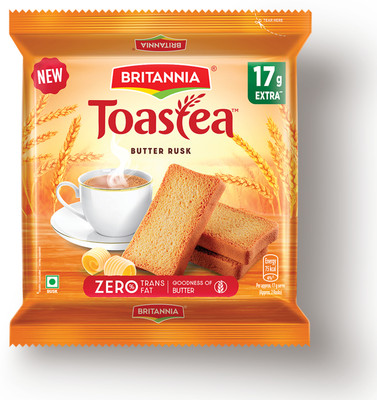 BRITANNIA Toastea Butter Rusk flavored Buttermilk Rusk(2 x 91.5 g)