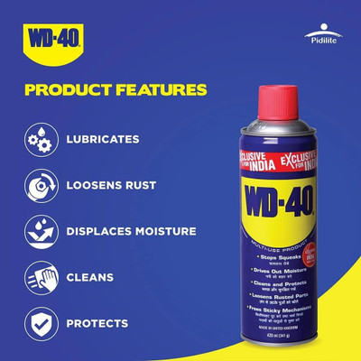 WD40 Pidilite WD-40 420Ml Rust Removal Solution with Trigger Spray(420 ml)