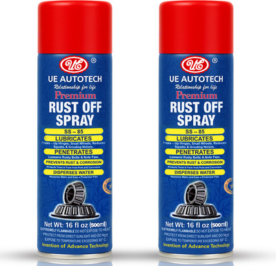UE Off Spray | Multi-Purpose Lubricant & Rust Remover | Prevents Corrosion Set of 2 Rust Removal Aerosol Spray(500 ml)
