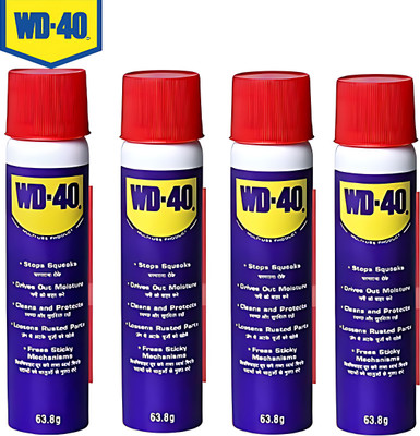 WD40 WD-40 Multipurpose Spray 4-Pack (63.8g Each) - Unlocks, Cleans, Removes Adhesive Rust Removal Aerosol Spray(63.8 g)