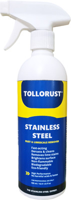 Tollorust Stainless Steel Rust & Limescale Remover | Biodegradable & Eco-Friendly | Rust Removal Solution with Trigger Spray(500 ml)