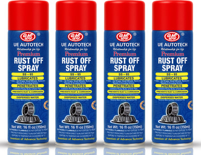 UE Off Spray | Multi-Purpose Lubricant & Rust Remover | Prevents Corrosion Set of 4 Rust Removal Aerosol Spray(150 ml)