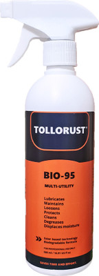 Tollorust Bio-95 Multi-Utility Spray | Plant-Ester Based | Biodegradable | Rust Removal Solution with Trigger Spray(500 ml)