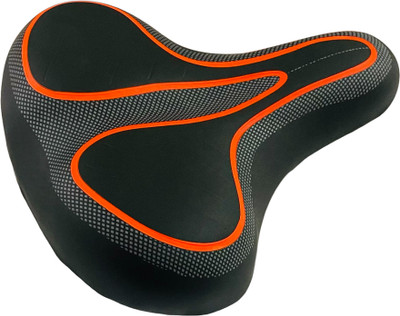 ShreNik Cycle Complete Seat PU Form for Senior MTB 24-29 Inch Bicycle Saddle Suspension Saddle(Orange)
