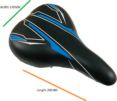 ShreNik Bicycle Saddle 24-29 Inch Cycle Seat Suspension Springs PU Form Mountain Bikes Saddle(Black, Blue)