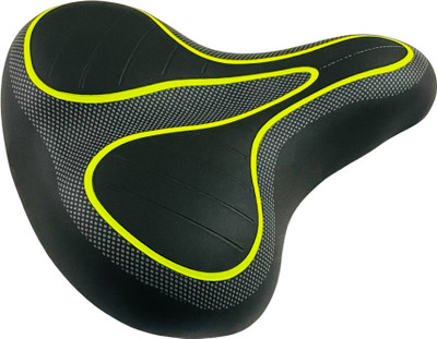 ShreNik Cycle Complete Seat PU Form for Senior MTB 24-29 Inch Bicycle Saddle Spring Base Saddle(Black, Green)