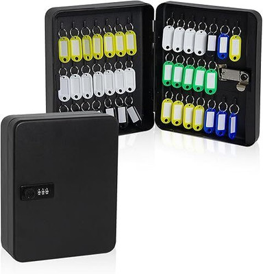 Breewell 40Key Storage Lock Box with Combination Lock,Wall Mount Organization Safe Locker(Digital)