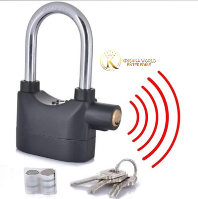 Krishna World Enterprise 110dB Anti-Theft Security Alarm Lock – Heavy-Duty Bike Safe Locker(Key Lock)