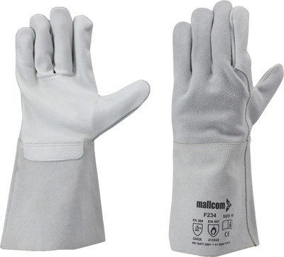 Mallcom F234 Natural grain Welder Safety Gloves (Pack of 1) Leather  Safety Gloves(Pack of 1)