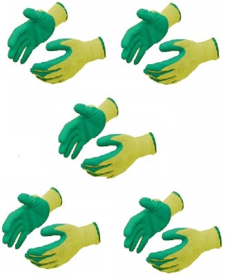 RBGIIT Heavy Duty Reusable Gardening/Industrial Hand Gloves for Men & Women K2 Nylon  Safety Gloves(Pack of 5)