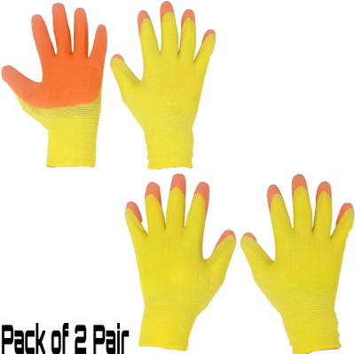 STYLERA 2 Pair Oil & Cut Resistant Safety Hand Gloves Cut-Proof Protection Latex, Nitrile, Rubber  Safety Gloves(Pack of 4)
