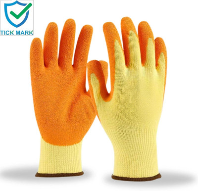 tick mark 2 PAIR Industrial Hand Gardening Work ,Anti -Cut-resistant Working Gloves Men Nylon  Safety Gloves(Pack of 4)