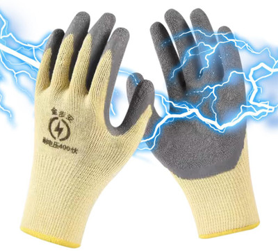 pericat Electrical Insulated Gloves High Voltage Safety Rubber  Safety Gloves(Pack of 2)