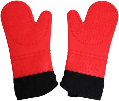 PAUL SONS Silicone Oven Gloves, Baking Mittens Pot Holder Gloves (1Pair) Nylon  Safety Gloves(Pack of 2)