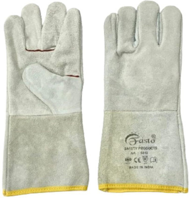 STYLERA 1 Pair 5012 Welding Heat & Fire Resistant Cut Proof High Temperature Metal Work Synthetic, Leather  Safety Gloves(Pack of 2)