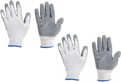 Pacificdeals Safety Reusable Washable Hand Glove Regulars Uses Cotton Knitted Seamless For Covid- 19 Protection, Cleaning Home Office Industry Men Women (Pack Of 1) Polyester  Safety Gloves(Pack of 2)