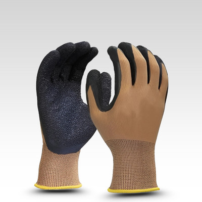 7SHIELD 1 PAIR Cut Resistant Hand Safety Gloves brown Cut-Proof Protection Nylon  Safety Gloves(Pack of 2)