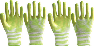 RBGIIT Light Green Oil And Cut Resistant Glove For Multi Uses In Regular Works LG-2 Rubber, Latex  Safety Gloves(Pack of 2)