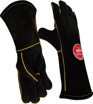 MPS Leather Welding Gloves Black MPS030 Leather  Safety Gloves(Pack of 1)