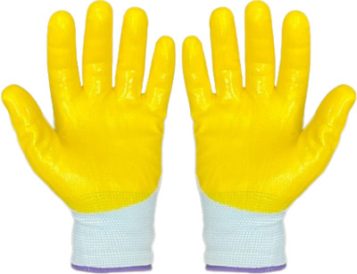 Donizard Oil & Cut Resistant Safety Hand Gloves Cut-Proof Protection 1 Pair Nylon, Latex, Nitrile  Safety Gloves(Pack of 2)