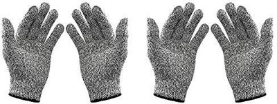 Volo Cut Resistant_Pack of 2 pair Polyester  Safety Gloves(Pack of 4)