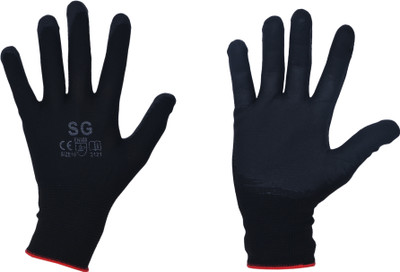 ZH LOCKUP 8009 Nylon  Safety Gloves(Pack of 2)