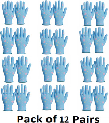 starkyte Cotton Hand Safety Gloves | Gardening & Home Use | Breathable & Sweat Absorbent Synthetic  Safety Gloves(Pack of 12)
