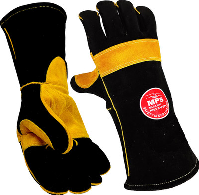 MULLICK PRO SAFETY MPS-010 Heat/Fire Resistant, Grill/Fireplace Welding /BBQ/Animal handling gloves Leather  Safety Gloves(Pack of 2)