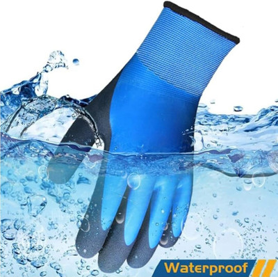 STYLERA 1 PAIR Waterproof Work Gloves Liquid Proof Double Coated Working Multi Purpose Nitrile  Safety Gloves(Pack of 2)